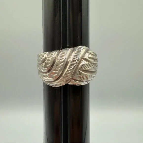 Silver Textured Ring Size 7.5 - Picture 8 of 13
